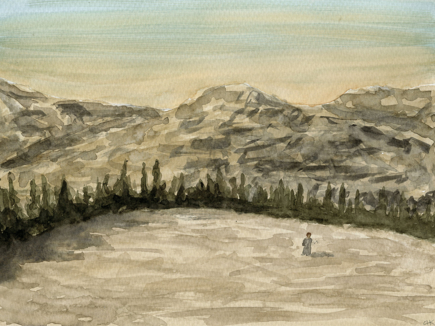 Psalm 126 - 9"x 12"